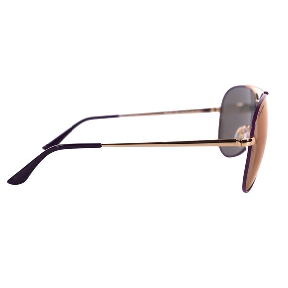 Ferragamo Aviator Sunglasses - Shiny Light Gold / Purple Gradient - NWT - Picture 3 of 9